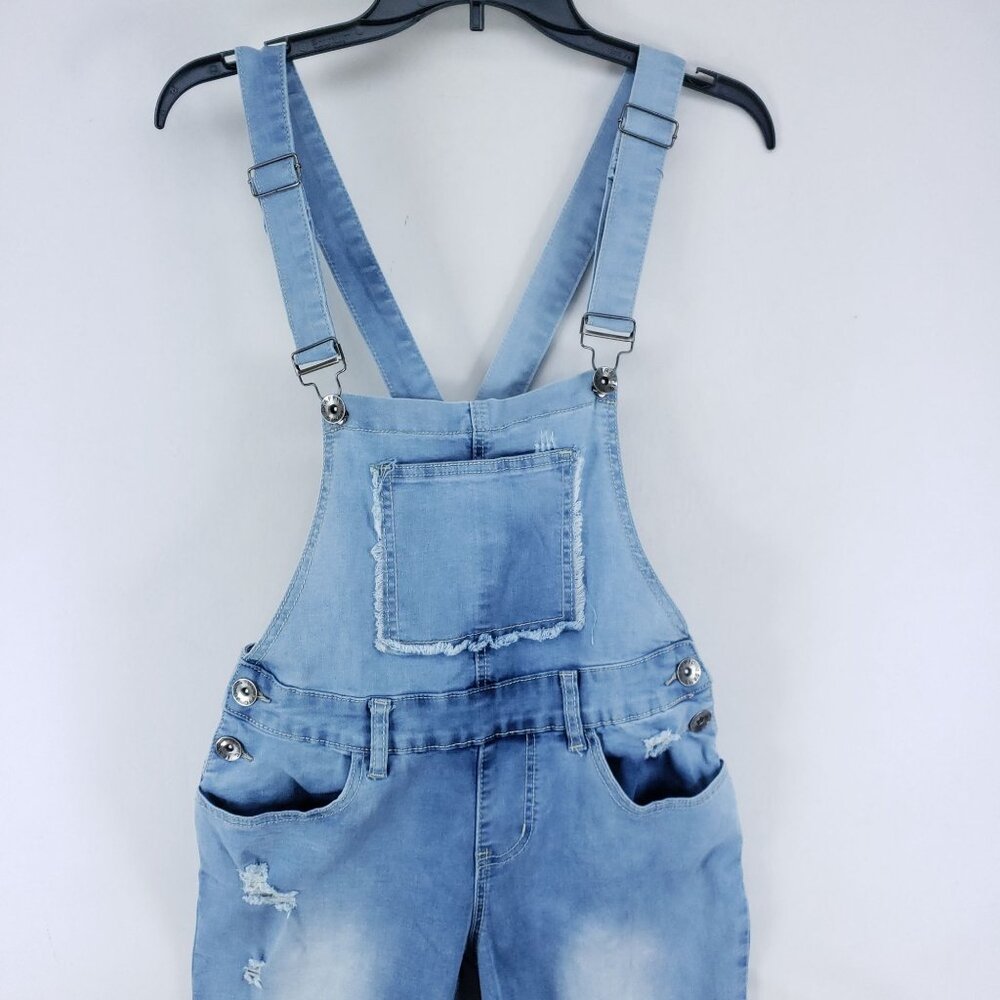 Traffic Jeans Wear Destroyed Fashion Overalls Women's Size 29 Light Wash - Picture 3 of 9